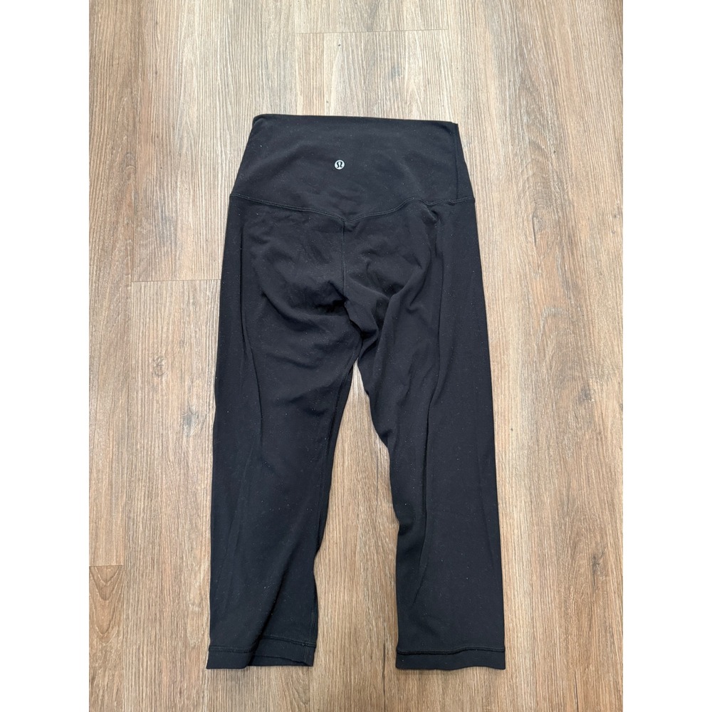 Lululemon Align High Rise Crop 21‎ Black Yoga Leggings Size 4 Womens 3666